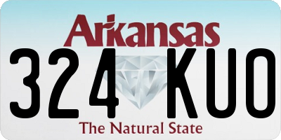 AR license plate 324KUO