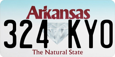 AR license plate 324KYO
