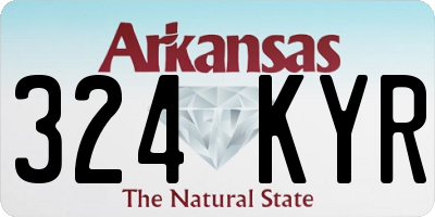 AR license plate 324KYR
