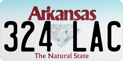 AR license plate 324LAC