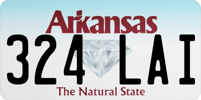 AR license plate 324LAI