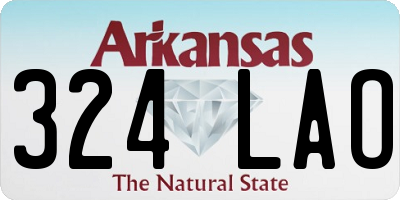 AR license plate 324LAO
