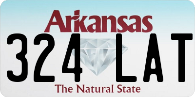 AR license plate 324LAT