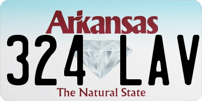 AR license plate 324LAV