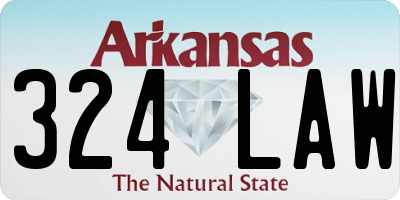AR license plate 324LAW
