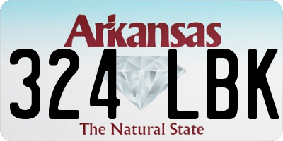 AR license plate 324LBK