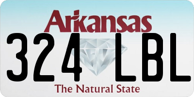 AR license plate 324LBL