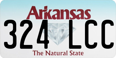 AR license plate 324LCC