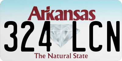 AR license plate 324LCN