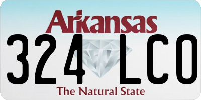 AR license plate 324LCO