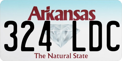 AR license plate 324LDC
