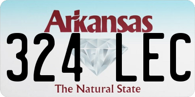 AR license plate 324LEC