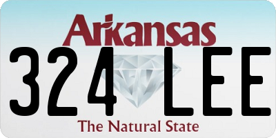 AR license plate 324LEE