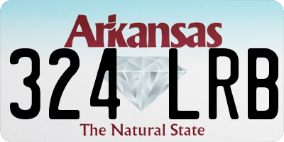 AR license plate 324LRB