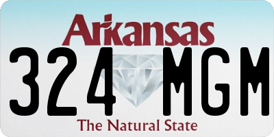 AR license plate 324MGM