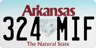 AR license plate 324MIF