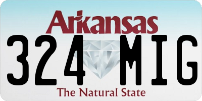 AR license plate 324MIG
