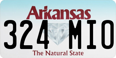 AR license plate 324MIO