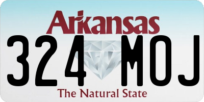 AR license plate 324MOJ