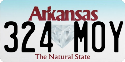 AR license plate 324MOY