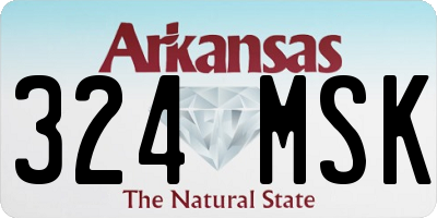 AR license plate 324MSK