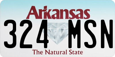 AR license plate 324MSN