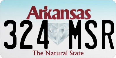 AR license plate 324MSR