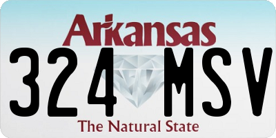 AR license plate 324MSV