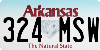 AR license plate 324MSW