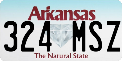 AR license plate 324MSZ