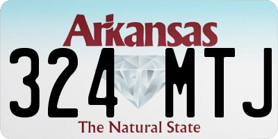 AR license plate 324MTJ