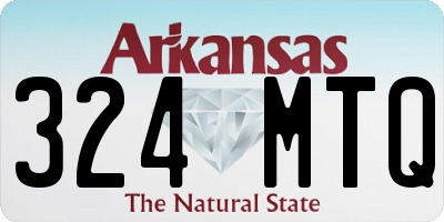 AR license plate 324MTQ