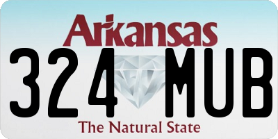 AR license plate 324MUB