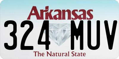 AR license plate 324MUV
