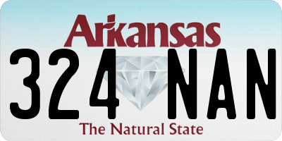 AR license plate 324NAN