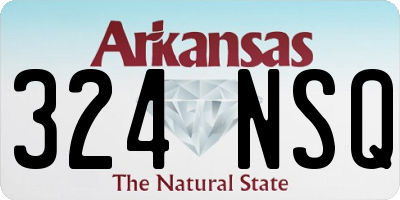 AR license plate 324NSQ