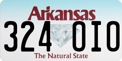 AR license plate 324OIO