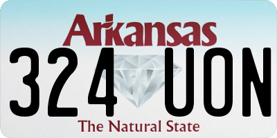 AR license plate 324UON
