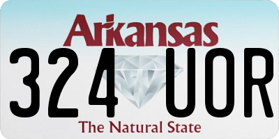 AR license plate 324UOR