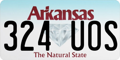 AR license plate 324UOS