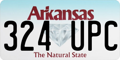 AR license plate 324UPC
