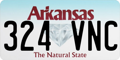 AR license plate 324VNC