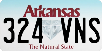 AR license plate 324VNS