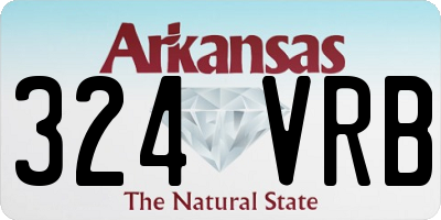 AR license plate 324VRB