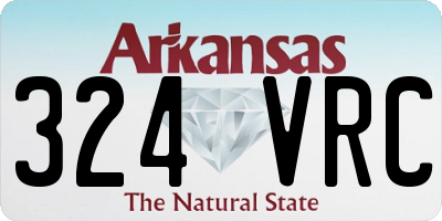 AR license plate 324VRC