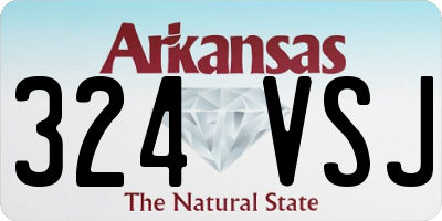 AR license plate 324VSJ