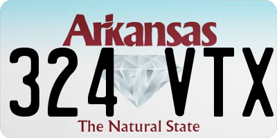 AR license plate 324VTX