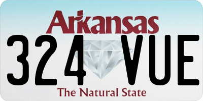 AR license plate 324VUE