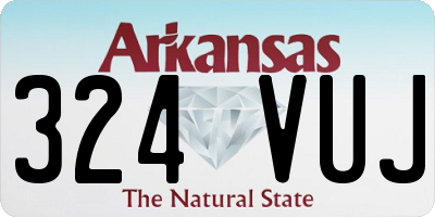 AR license plate 324VUJ