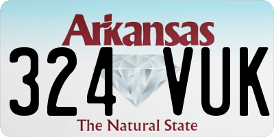 AR license plate 324VUK
